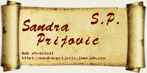 Sandra Prijović vizit kartica